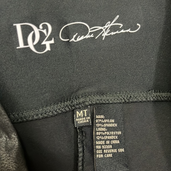 Diane Gilman DG2 Leggings Women Med Tall Black Stretch Faux Leather High Rise - Picture 5 of 6